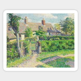 Peasants' Houses, Eragny by Camille Pissarro Sticker